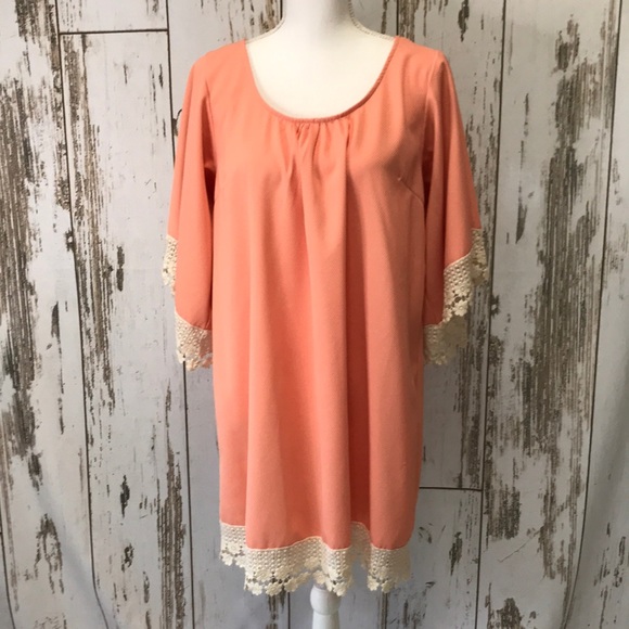 Umgee Peach Color Tunic Size Large
